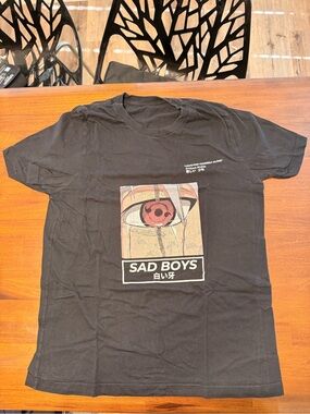 Sad Boys Graphic Black Men's T-Shirt
